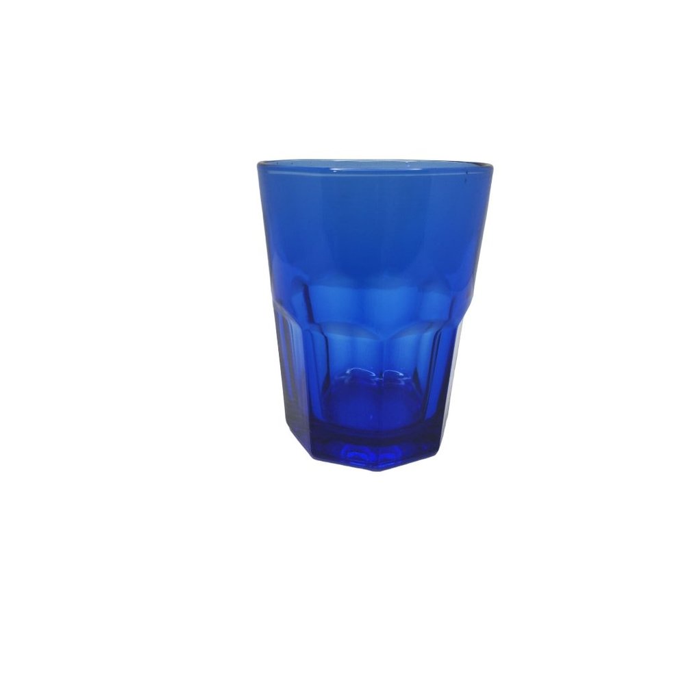 vintage crisa boston cobalt blue 8oz glass tumbler